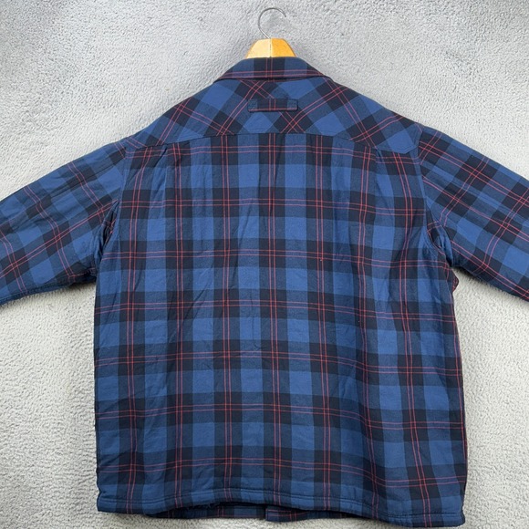 Duluth Trading Co Lined Jacket Shacket Mens 3XL Blue Black Plaid Long Sleeve - Picture 3 of 8